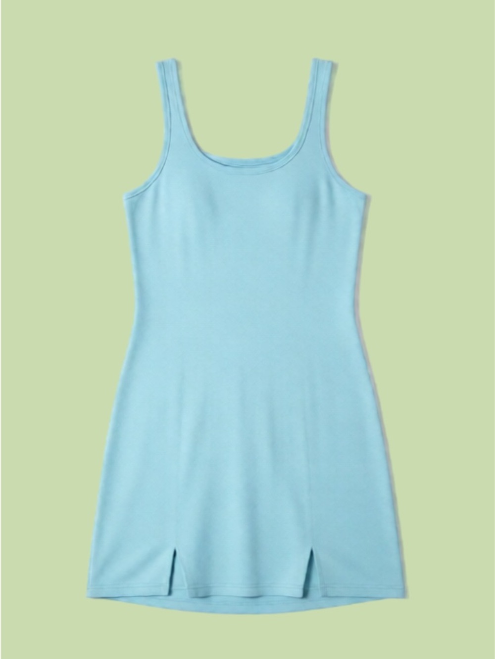 Target Light Blue Scoop Neck Tank Slit Active Dress